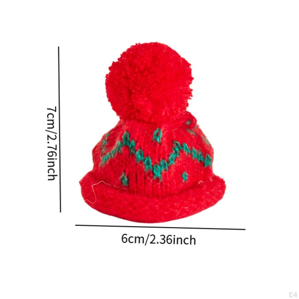 Christmas Mini Knit Hat Decoration Decorative Holiday Cute DIY Accessories Tiny