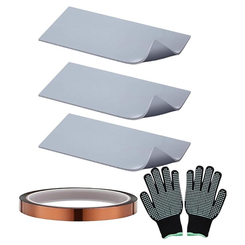 Silicone Heat Press Pad Set With Nonslip Designs High Temperatures Resistant For Safe Crafting And Baking 1