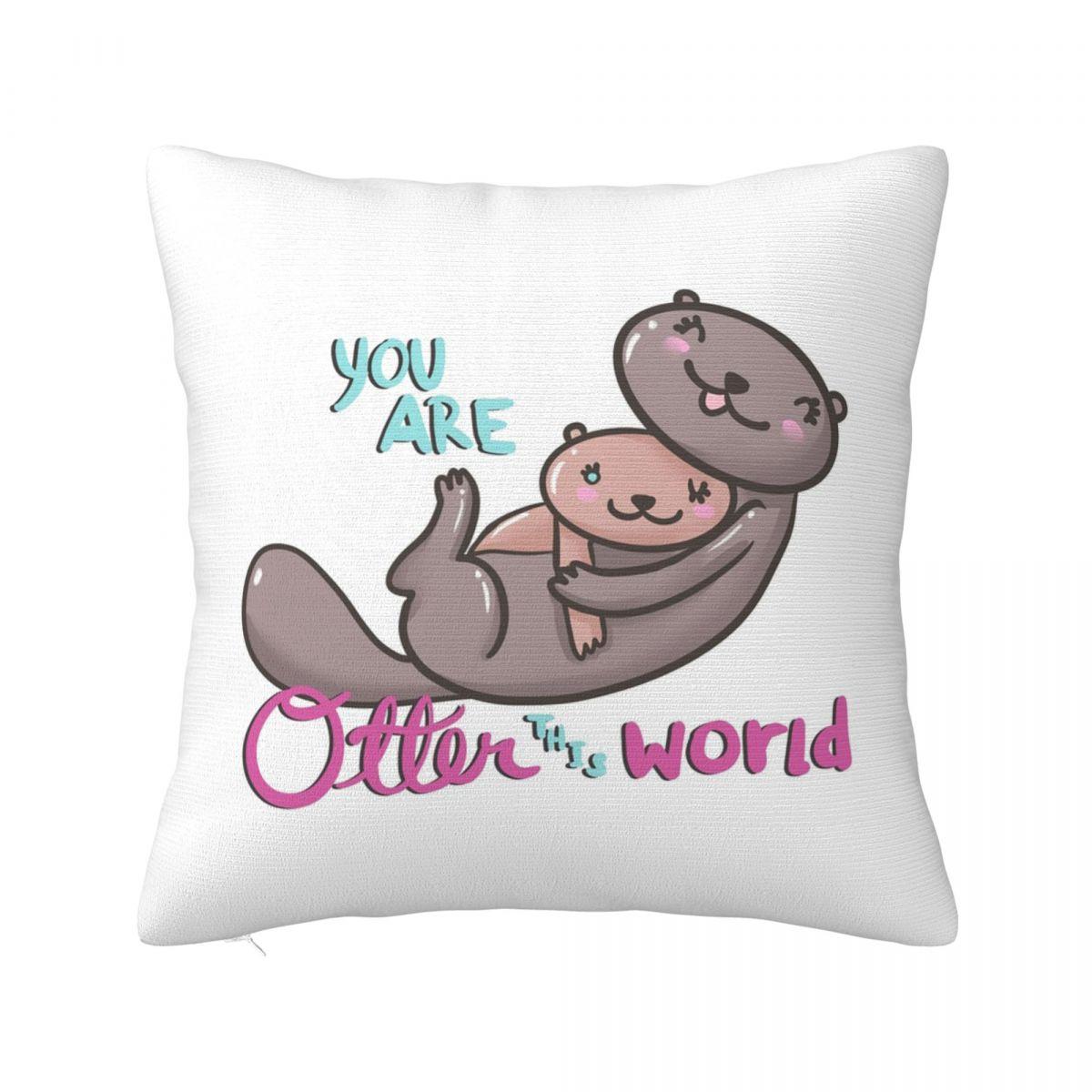 Vintage Emmet Otter Square Pillowcase Cushion Cover Pillow Case Throw Pillow Cover for Home Bedroom Car 30cmx30cm