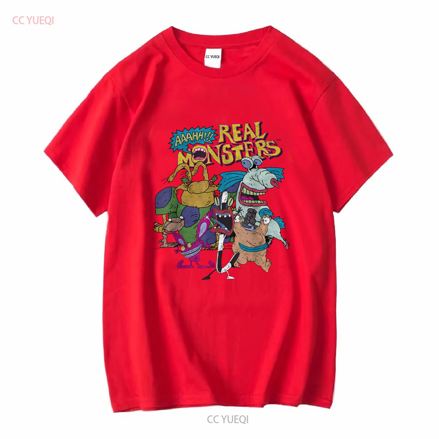 Aaahh Real Monsters All Characters T Shirt long or short sleeves vintage Washed Soft Stylish homme Stretched fashion graphic S