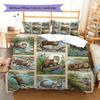 Retro Oil Painting Animals Pattern Bedding,Quilt Set Quilt Cover Pillowcase Home Birthday Gift (1 * Duvet Cover + 2 * Pillowcase, Without Core)
