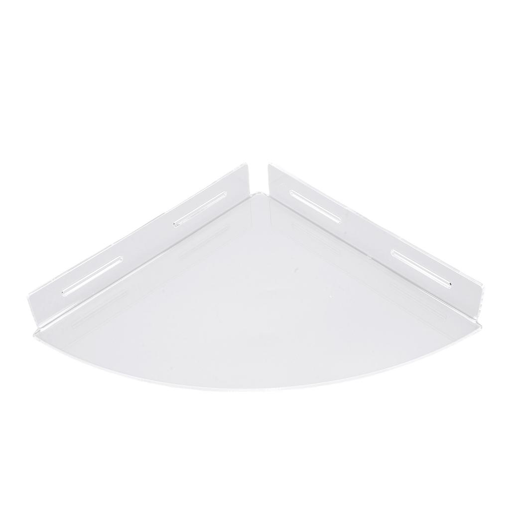 2 Stück Eck-Duschablage Acryl Klar Wandmontiert Badezimmerregal Organizer Duschaufbewahrungsregal mit Klebstoff für