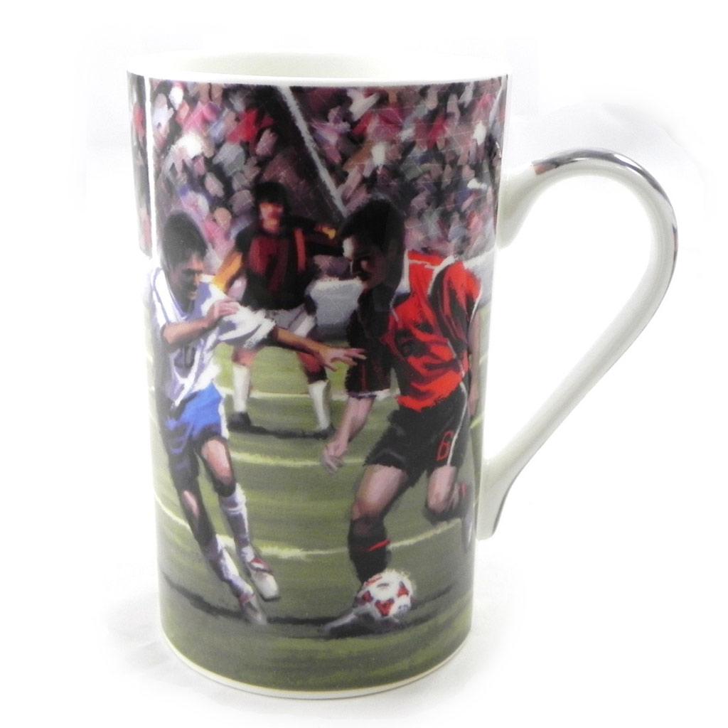 Les Trésors De Lily [I6026] - Grand mug porcelaine 'Football' - 110x125 mm