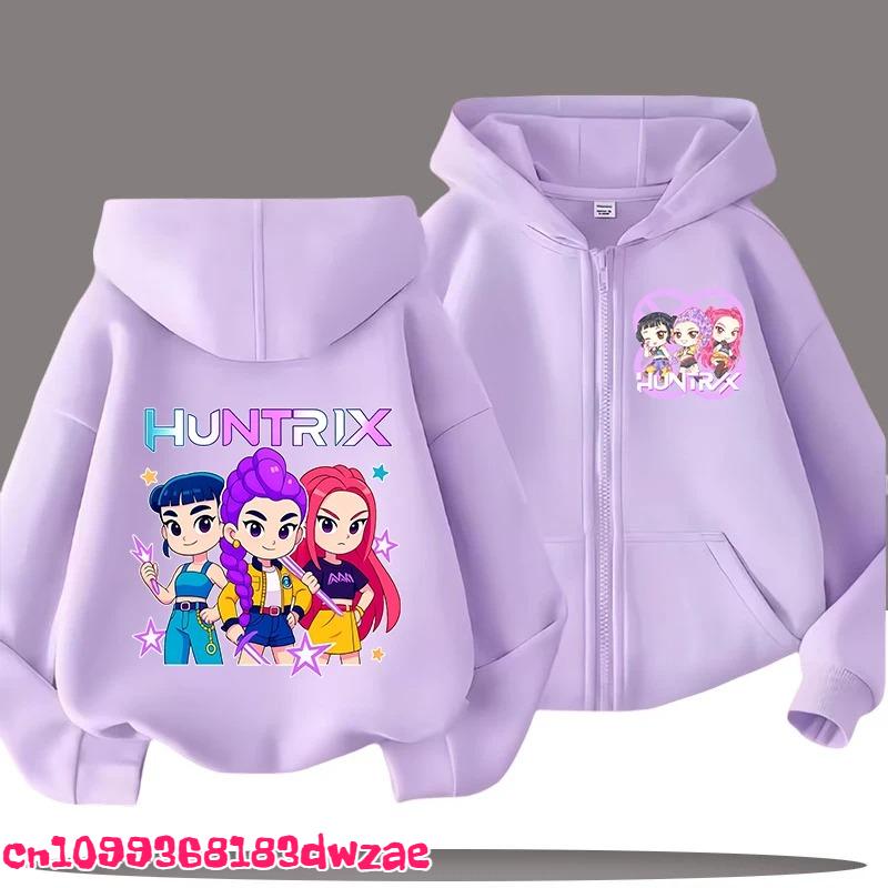 Modischer Anime Grafik Reißverschluss Hoodie Kinder Kapuzenpullover Jungen Mädchen Frühling Herbst Lässige Streetwear Jacke Kinderkleidung