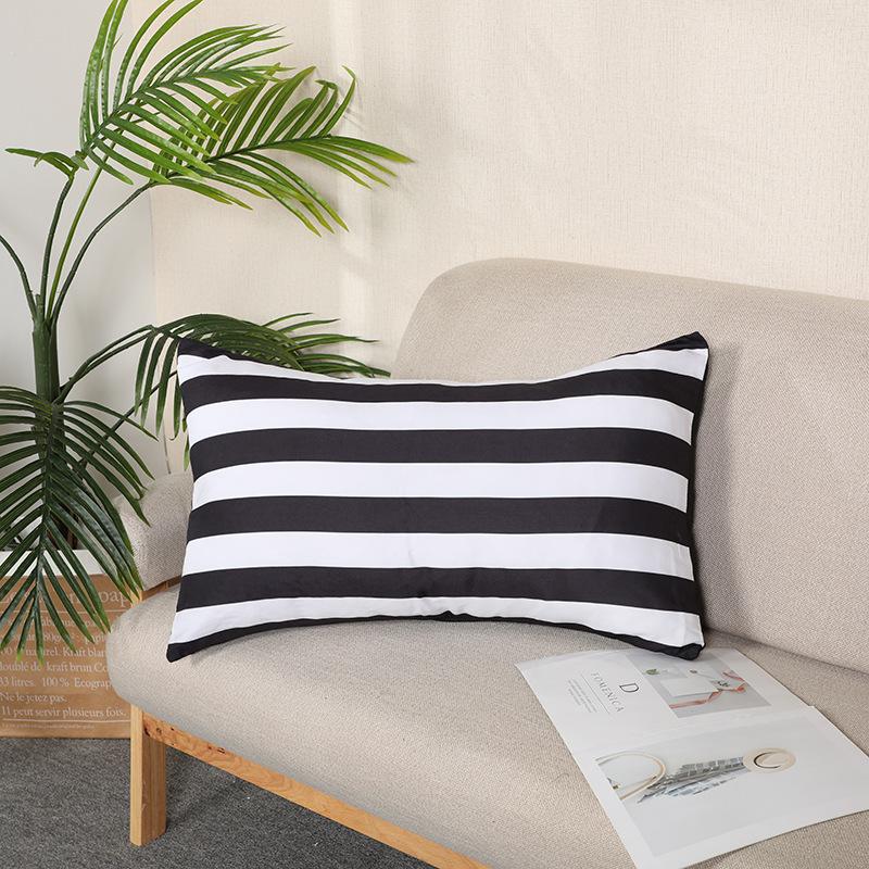 Nordic Modern Sofa Pillowcase Double-sided Simple Cushion Rectangular Car Lumbar Pillow Sample Room Pillowcase