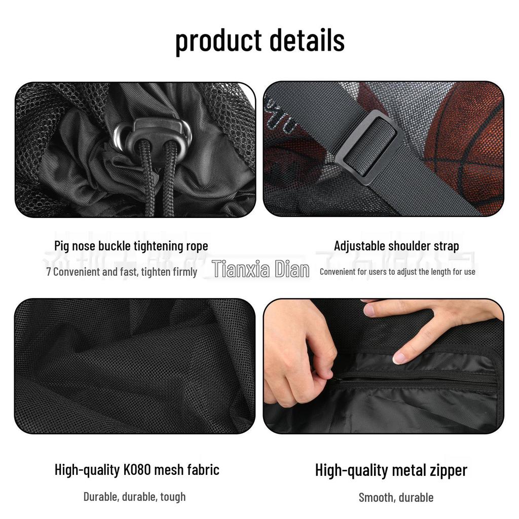 Large Capacity Sports Ball & Toy Storage Net Bag