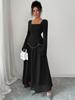 2025 Elegant Long Sleeve Evening Gown - Women's Autumn Winter High-End Dress