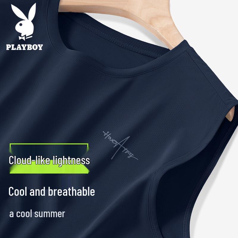 Playboy Men s Cursive K Print Quick-Dry Tank Top 3XL