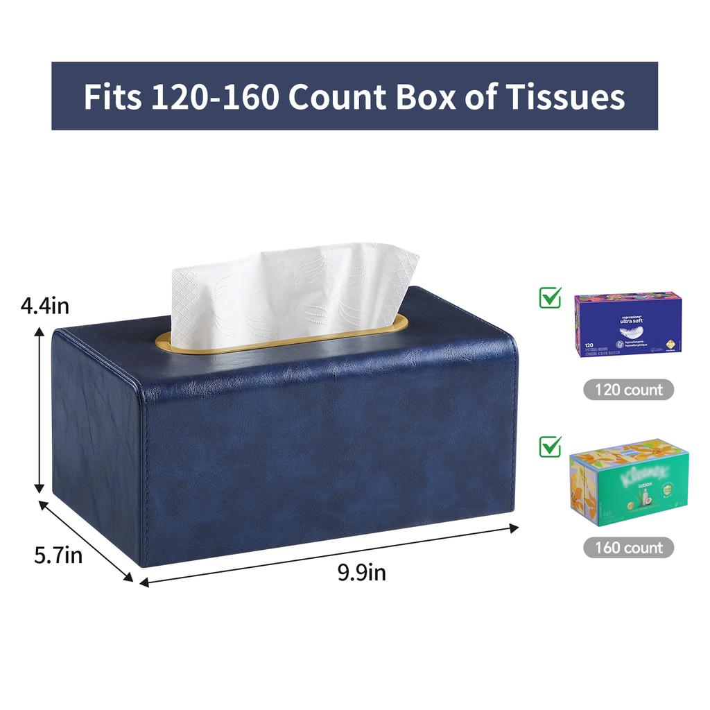 Luxury Home Tissue Box Holder Modern Decorative Napkin Dispenser for Living Room Bedroom Dining Table, Custom Logo Available