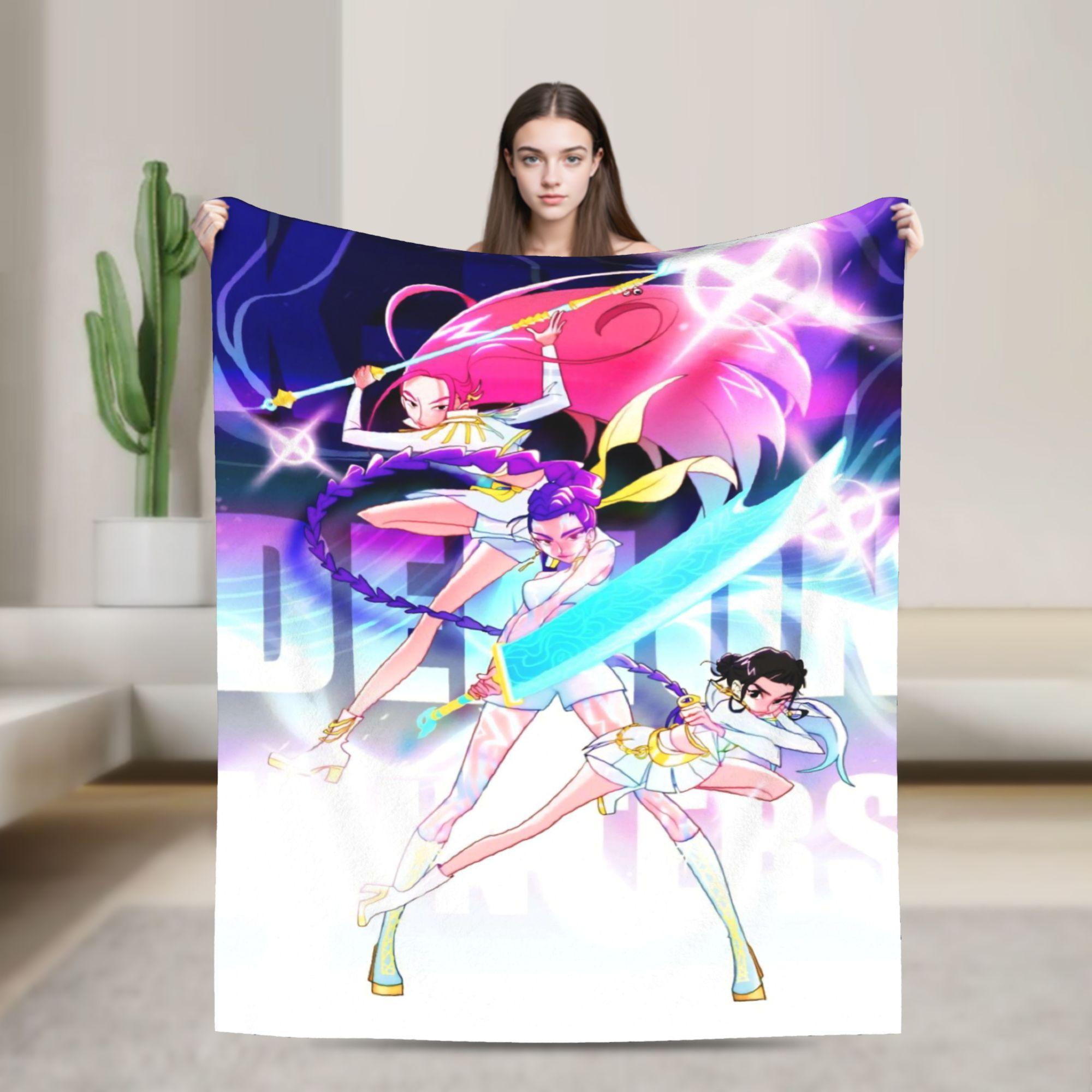 Demon KPop Blanket Quality Soft Warm Throw Blanket Spring Child Couch Bed Street Trend Bedspread 30x40in