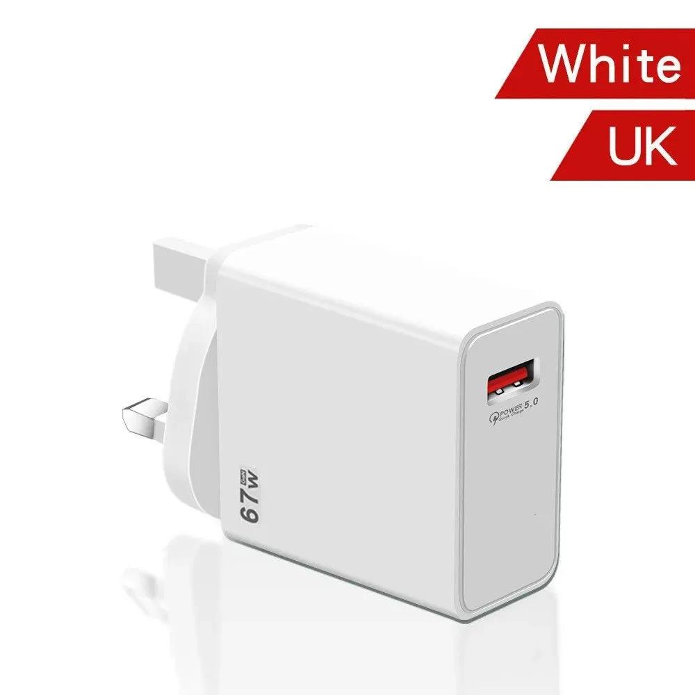 Xiaomi 67W Fast Charging Charger EU/US/UK USB Adapter Standard Charge Head Type-C Mobile Phone Type C Cable for Xiaomi Power Adapter