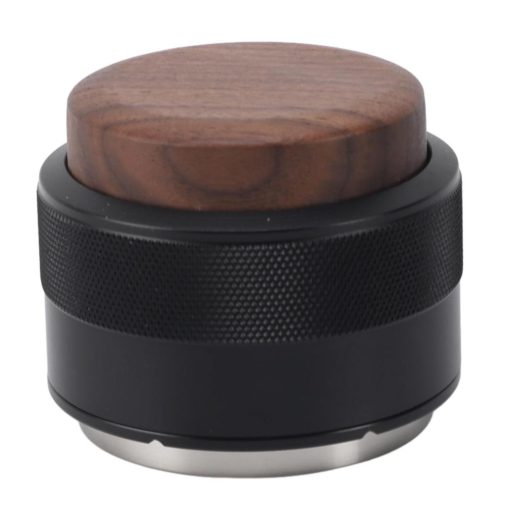 Comfortable Grip Coffee Hand Constant Wooden 304 Stainless for Coffee Brewing Tamper, Pressure, Handle, Steel, (51mm (Black))