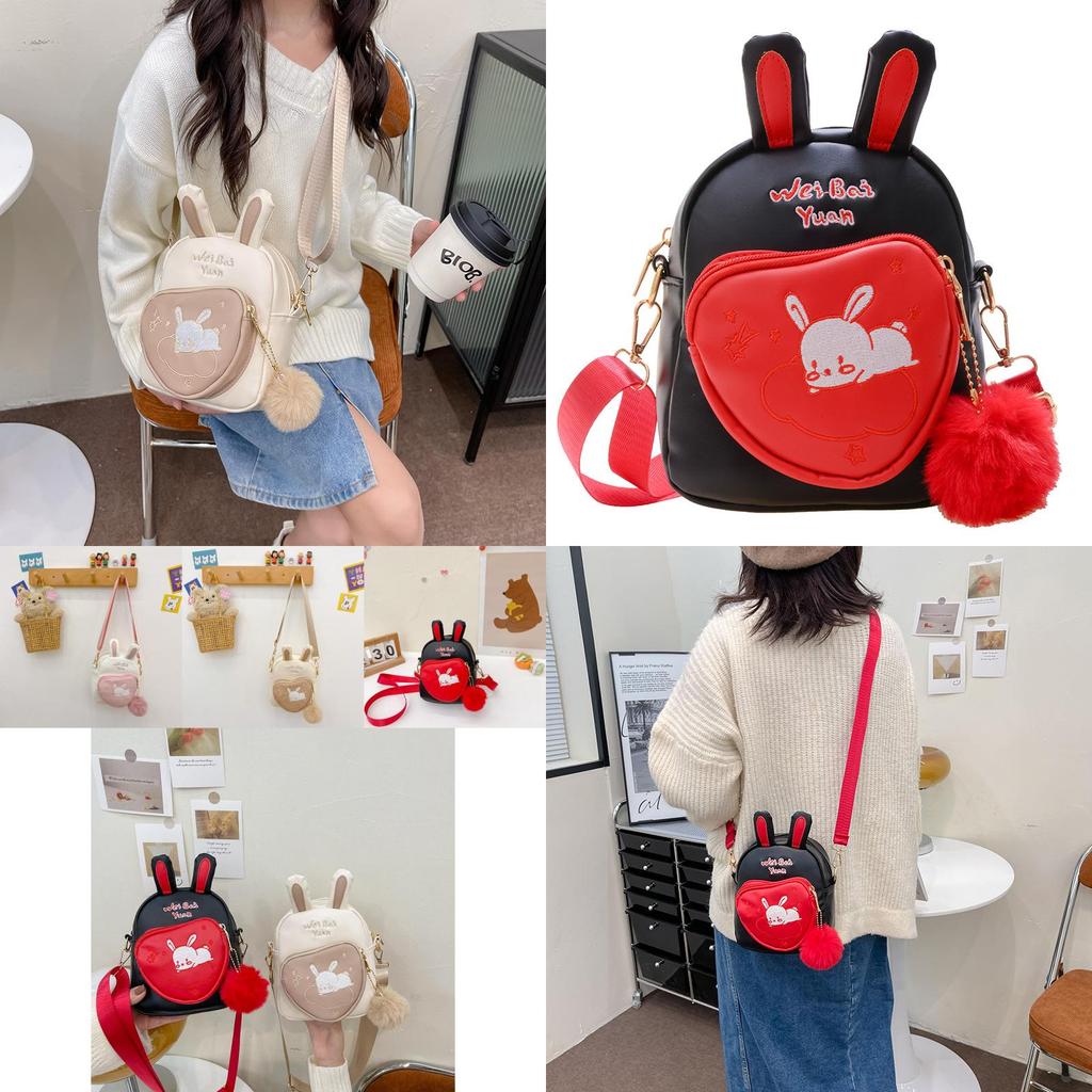 Adorable Kids Mini Shoulder Bag Cute Cartoon Bear Embroidery Perfect For Boys And Girls