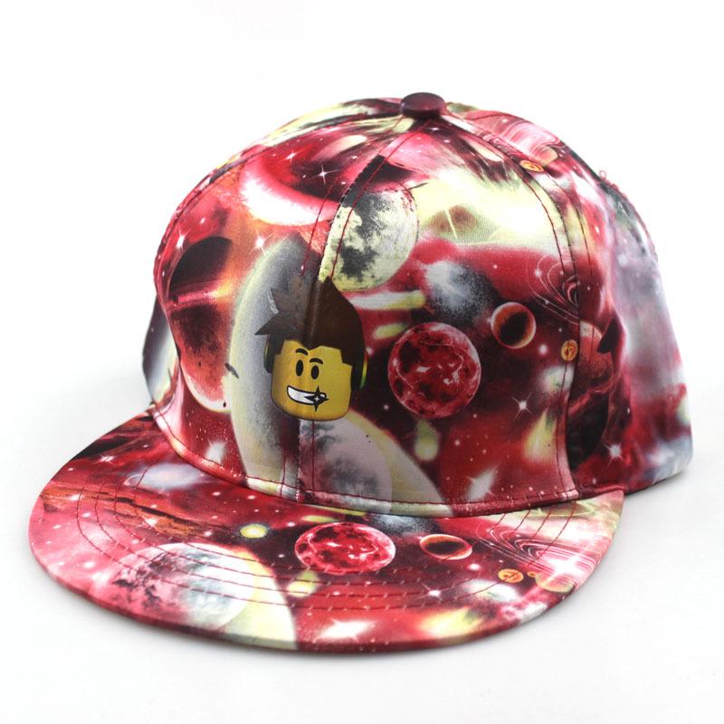 Roblox Starry Sky Street Dance Baseball Cap: Korean Style Flat Brim Unisex Duckbill Hat