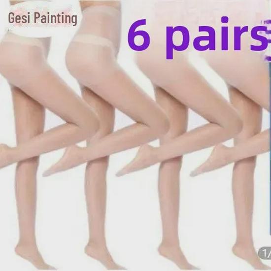 6-Pack Core-Spun Women's Anti-Snagging Leg-Beautifying Stockings with Individual Packaging