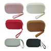 Oval Silicone Makeup Bag Waterproof Portable Storage Bag Zippered Travel Cosmetic Pouch for Toiletry Lipsticks Keys Jewelry