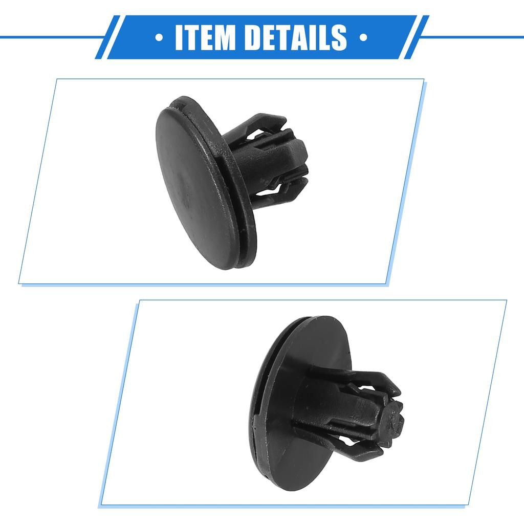 VekAuto 25pcs Fender Liner Retainer Clips for Honda Made of Durable Black Plastic