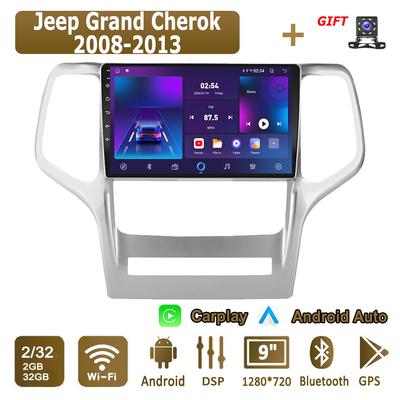 Radio samochodowe Android Carplay Dla Jeep Grand Cherok 2008-2013 Odtwarzacz Multimedialny Jednostka Główna Stereo Nawigacja GPS BT WIFI 2+32GB