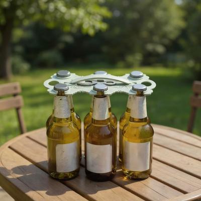Bierständer Getränketräger Halter für 6 Flaschen Tragbare Bar KTV Bierregal Mehrzweckbecherhalter für Grillpartys