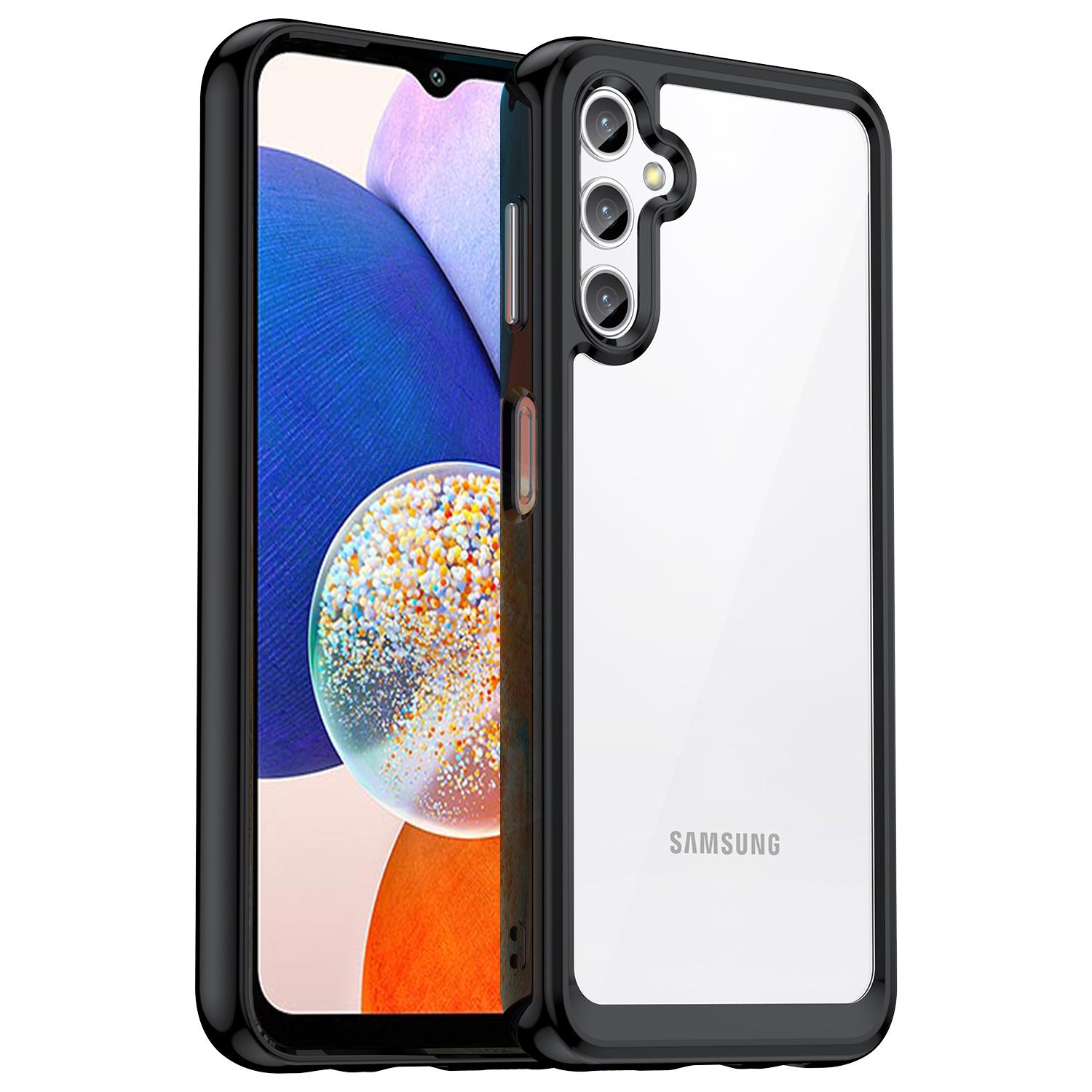 

Для чехла для телефона Samsung Galaxy A14 5G/4G, Защитный чехол из ТПУ-бампера, устойчивого к царапинам + акриловой задней крышки Black