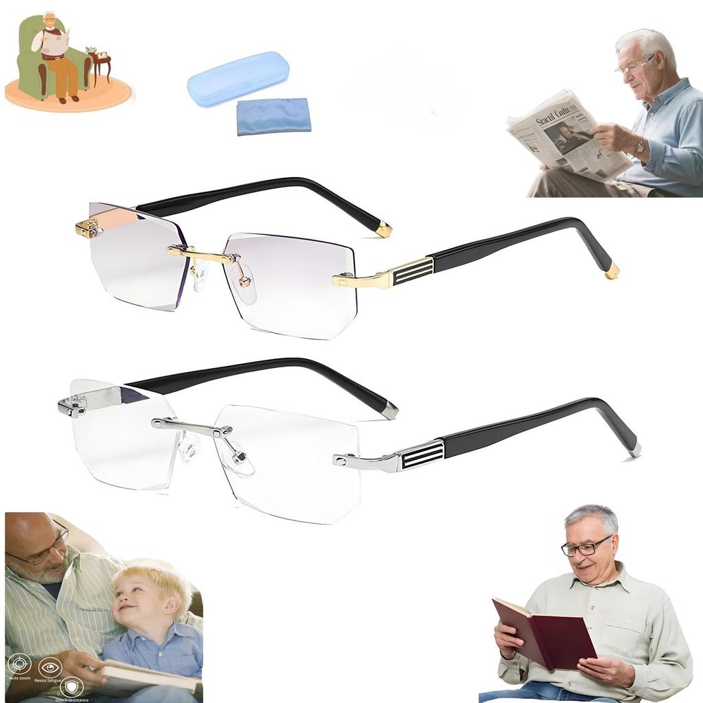 Intelligent Zoom Anti Blue Light Presbyopia Glass,Anti-Glare Protection Presbyopia Glasses, Multi-focus Reading Glasses for Men and Women