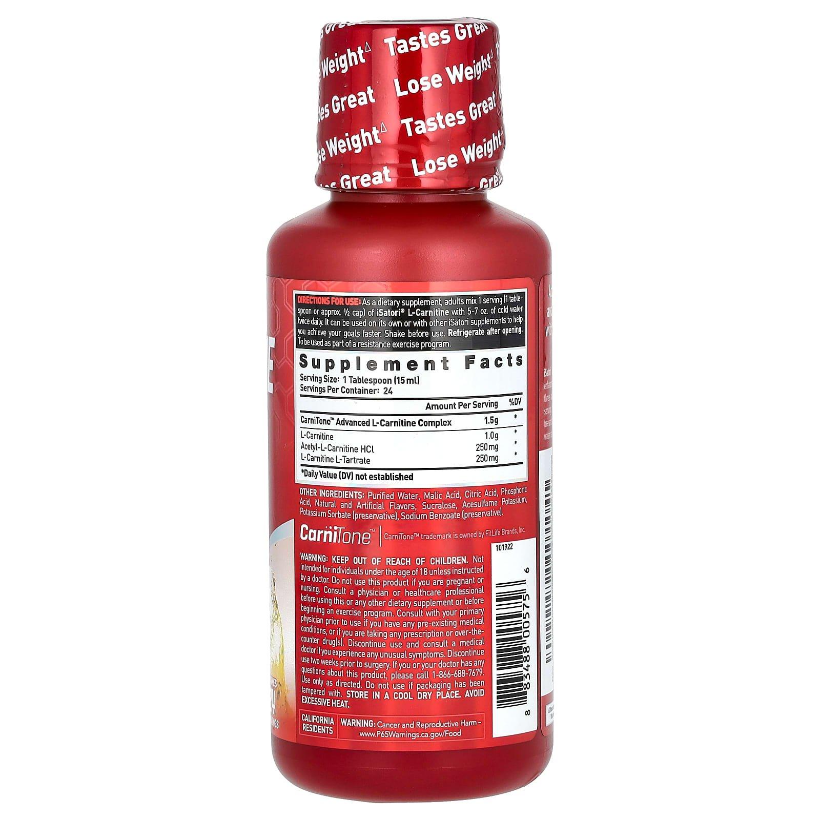 Isatori, l-carnitine, liquid keto drink mix, Malibu Beach, 12 fl oz (360  ml) Buy cheaply on Joom