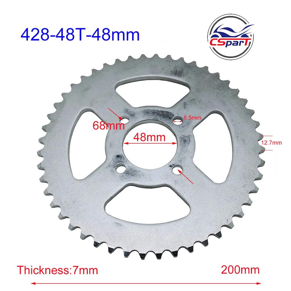 420 428 520 25T 30T 32T 33T 37T 39T 40T 48T Rear Sprocket For ATV Quad Dirt Pit Pocket Bike Chopper