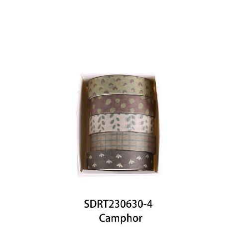 Chunxin Flower Language Boxed Japanese Paper Tape 5*1cm Wide Flowers and Leaves Dividing Line Hand Account Pastoral Flower Tape