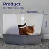 4Pcs/Set High Sided Cat Litter Box Pee Shields Seamless Waterproof Litter Box Splash Guard Easy Clean DIY