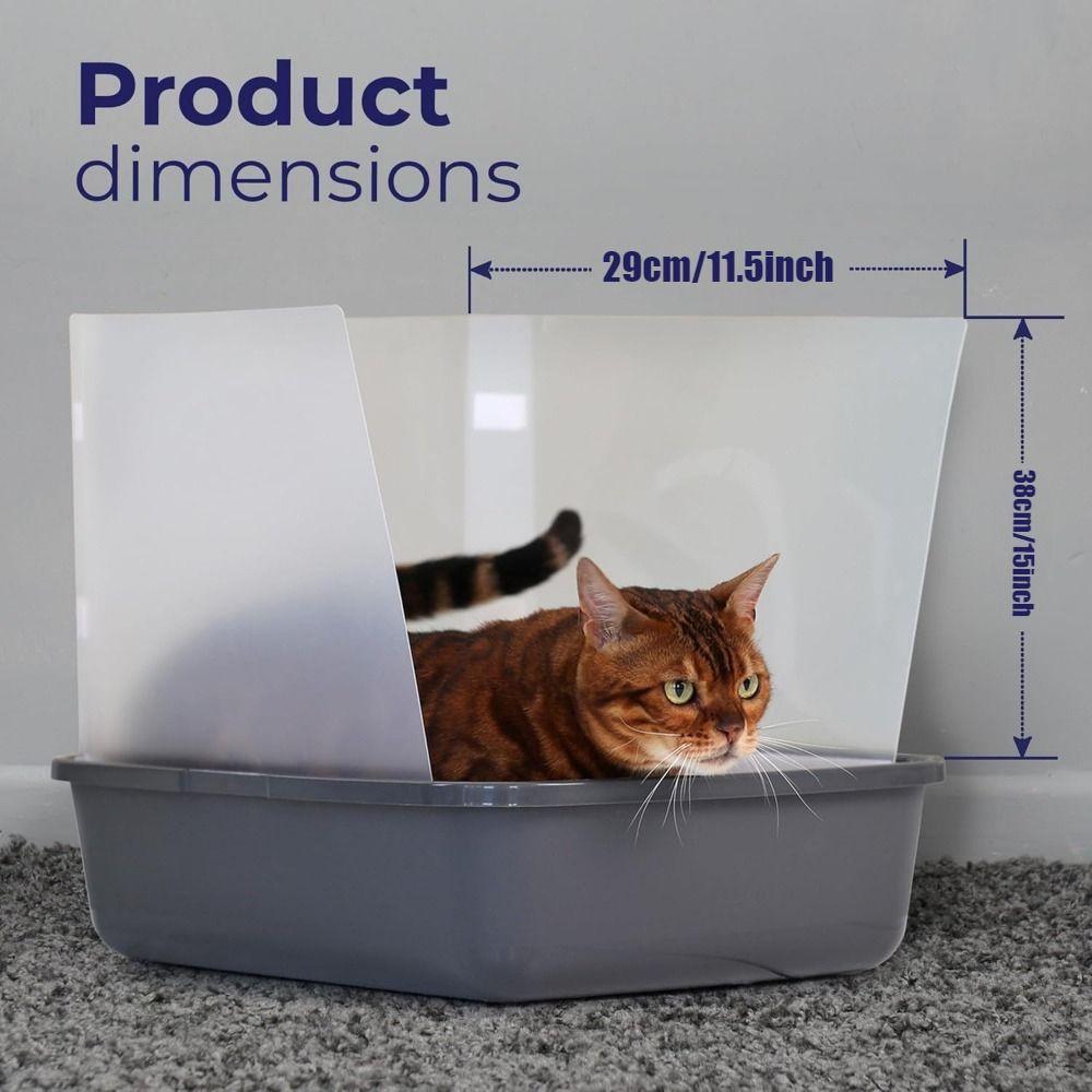 4Pcs/Set High Sided Cat Litter Box Pee Shields Seamless Waterproof Litter Box Splash Guard Easy Clean DIY