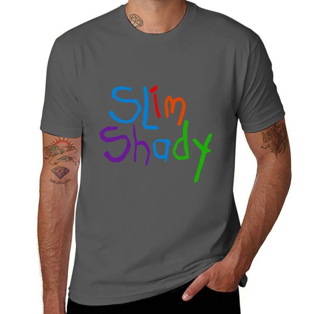 Slim Shady Lp Design Tshirt Functional Casual Short Sleeve Tee