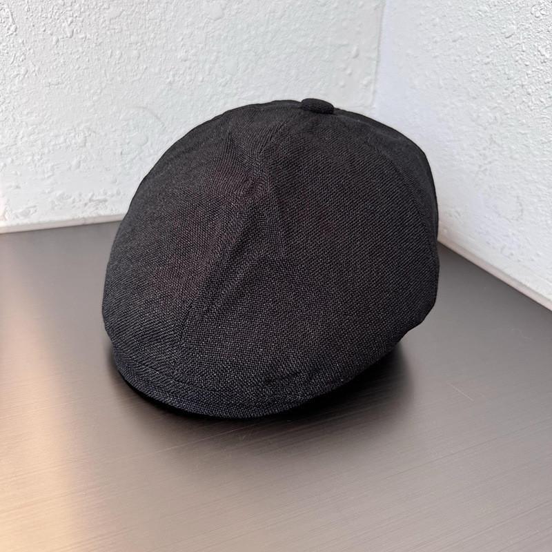 Simple Solid Color Cotton Linen Neutral Casual Beret For Autumn Casual Looks