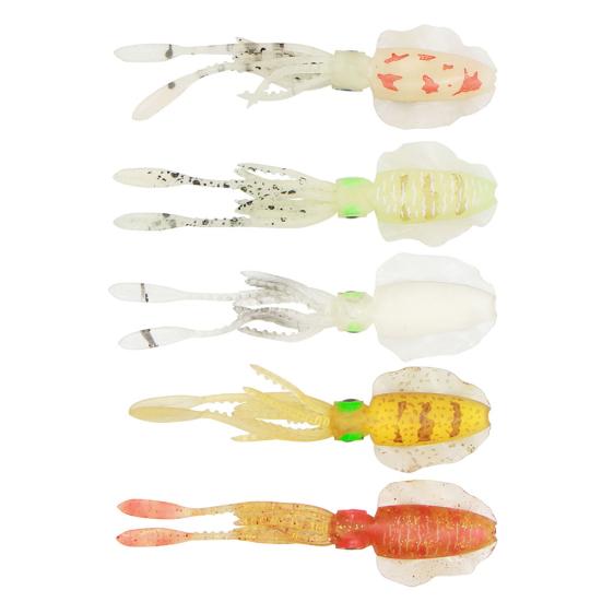 MUQZI Sports Accessory Artificial Squid Cuttlefish Shape Night Fishing Soft Lure Bait Tackle Accessory
