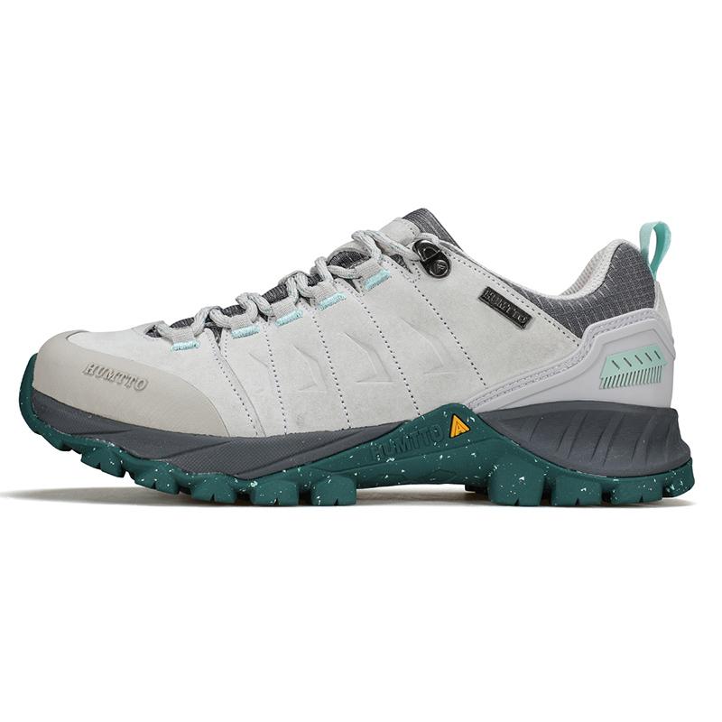 

HUMTTO Кожаные ботинки для женщин Дышащие походные ботинки Нескользящие походные женские спортивные туфли Зимние повседневные кроссовки для активного отдыха 39 бежевый/серый