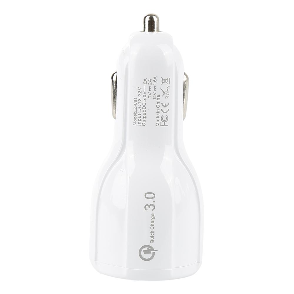 3a Qc3.0 4usb Car Lighter Charger 12-24v Car Quick Charger Adapter With Led Light For Iphone Car Phone Charger