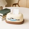 Decorative Desktop Tissue Box Cream Style Napkin Holder Home Decor Napkin Storage Box  Home Use