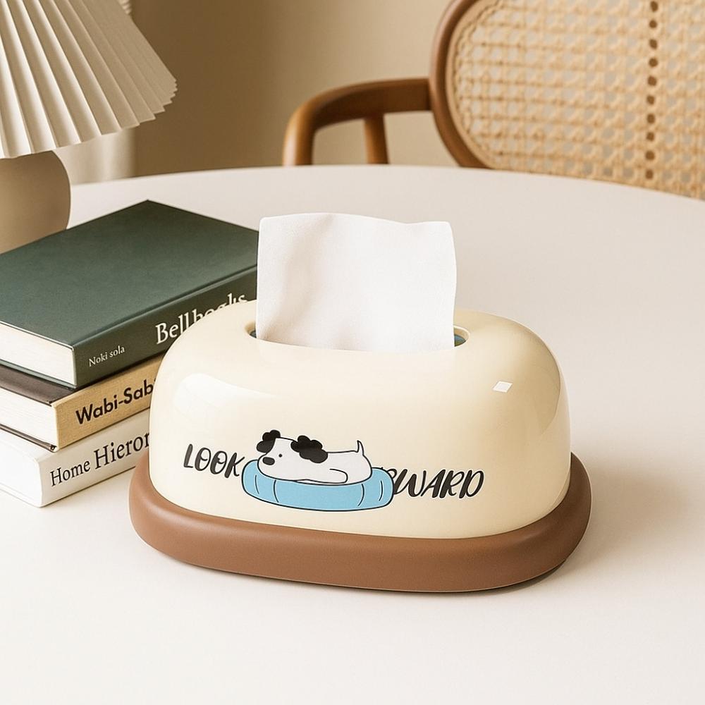 Decorative Desktop Tissue Box Cream Style Napkin Holder Home Decor Napkin Storage Box  Home Use