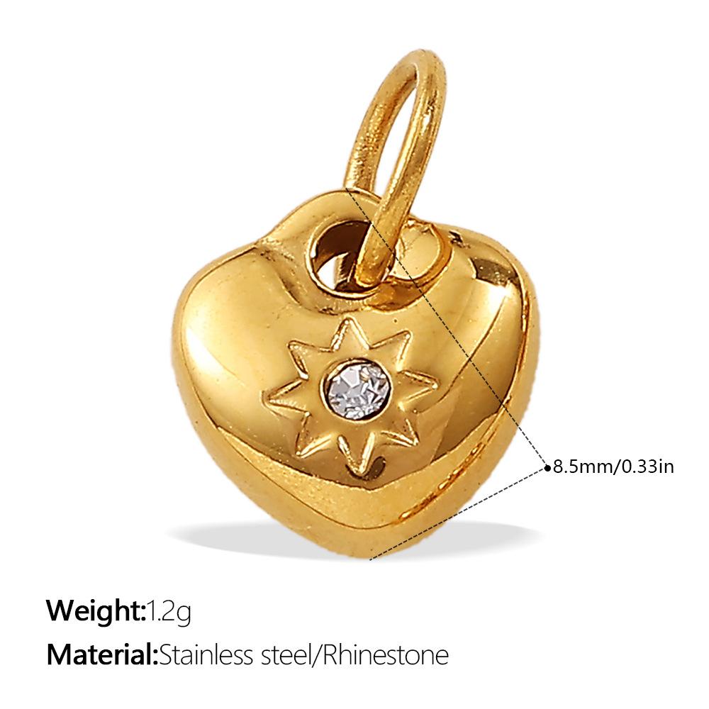 European and American creative gold mini DIY butterfly love pendant collection stainless steel plated 18K gold compact accessories