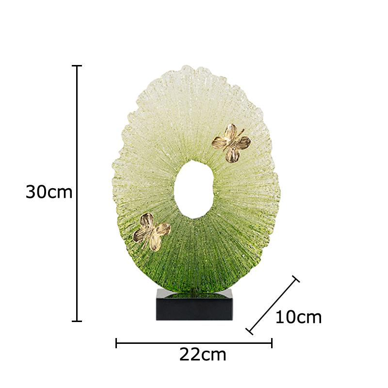 

Gradient Green Ring Butterfly Decorative Ornaments Desk Decoration Lush Green Ring Creative Sculpture Room Aesthetic Decor