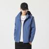 Jacket Men's Spring and Autumn Trend Hooded Casual Jacket Men's Gown Three-Bar Sports Versatile Top Jacket