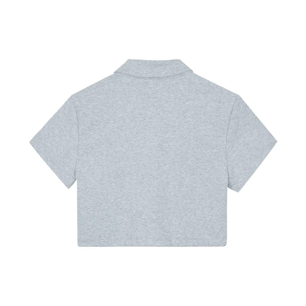 Jordan T-shirt Polo à Manches Courtes Logo Couleur Unie Femme Hauts Gris Clair DZ3333-063