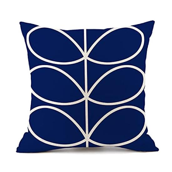 YunJeude Cushion Set of Nordic Cute Leaf Geometric Zipper Interior Home Car Room All Seasons Color Covers, 45x45cm, 4, Style, Pattern, Linen, Pattern,