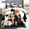 Samu Dazai Chuuya Nakahara Pattern Bedding,Quilt Set Quilt Cover Pillowcase Home Birthday Gift (1 * Duvet Cover + 2 * Pillowcase, Without Core)