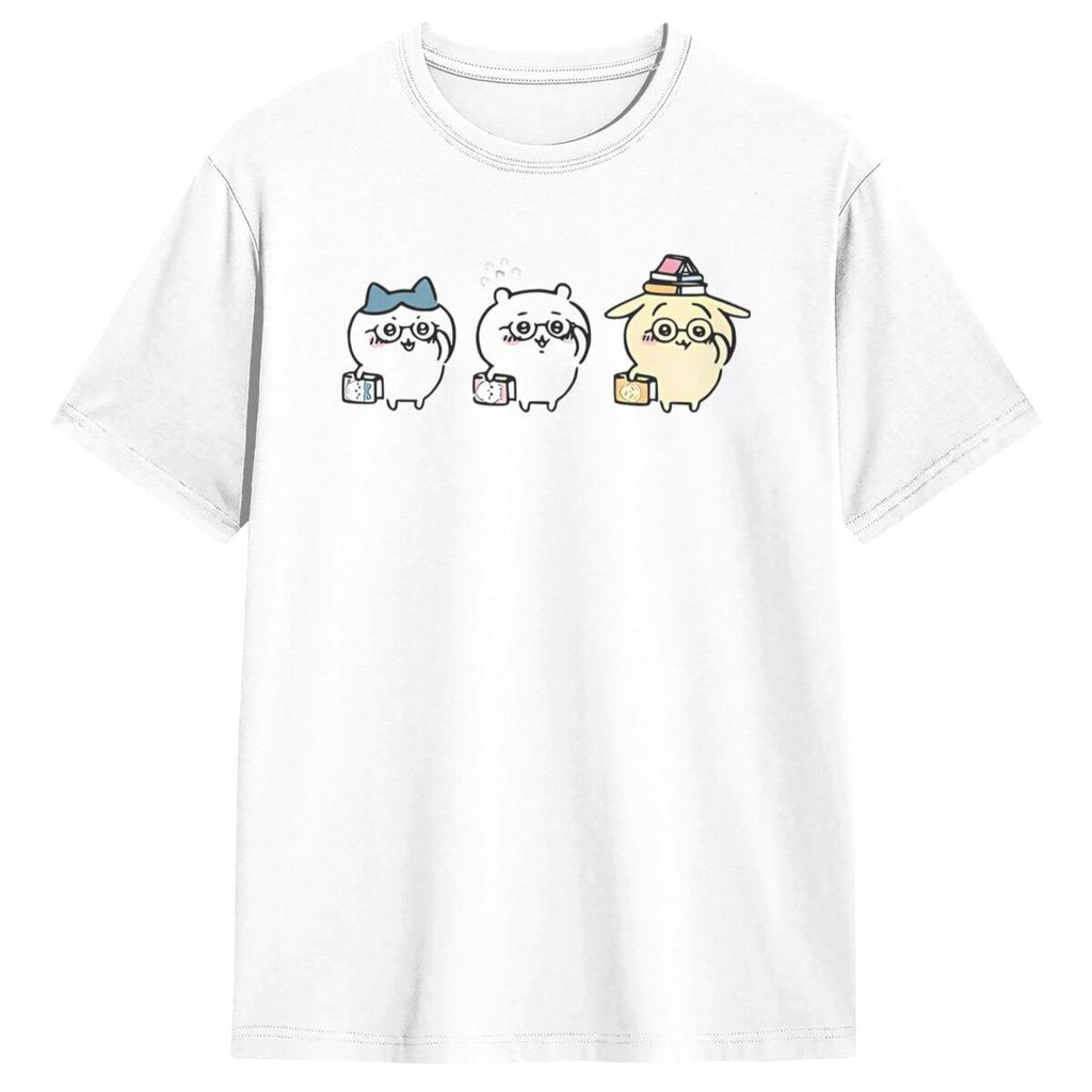 Chiikawa Hachiware T Shirt Hipster T-Shirts Short Sleeve Classic Tops Summer 100 Cotton Breathable 4XL 5XL 6XL Tees