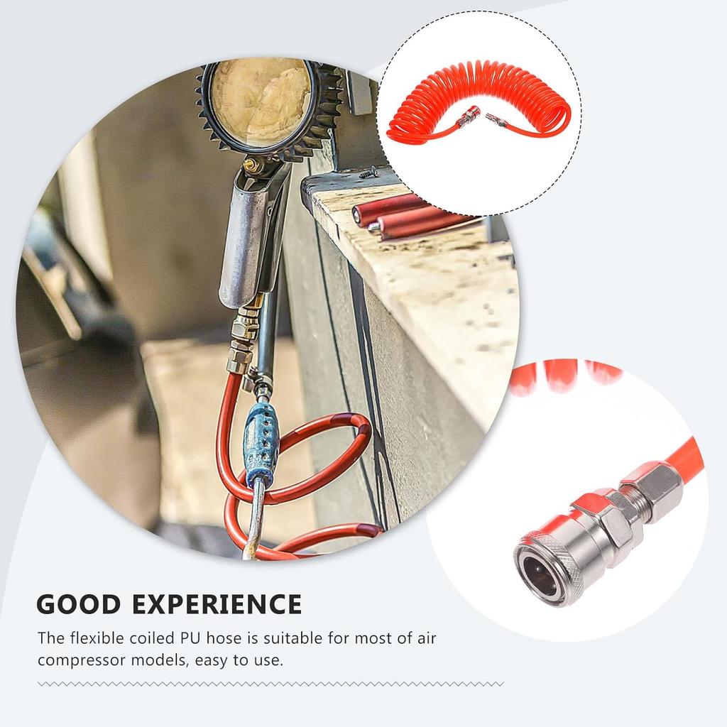 Pneumatic Tools Hose Air Pneumatic Hose Spiral Pipe Air Compressor Hose Long Pneumatic Hose Air Compressors Outer Diameter