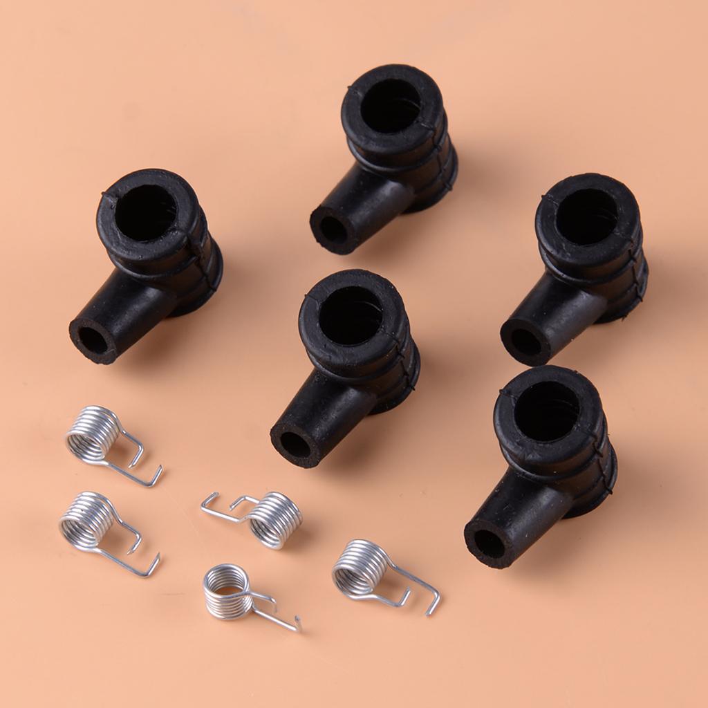 Power Tool Accessories 5 Kit Ignition Coil Cap & Spring Replacment Fit For 2 Stroke 4500 5200 5800 45CC 52CC 58CC Chains