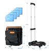 Odoland 35L Soft Cooler Bag with Cart Large Foldable Fishing Cooler for and Picnics Wheels, All-Terrain Included, Capacity, Insulated, Leak-Proof,