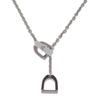 HERMES  H100088FPBB  Necklace Glycine/Bordeaux Metal Mens