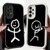 Phone Case for Samsung Galaxy A17 A16 A15 A14 A13 Funny Stickman Matchman A56 A36 A26 A55 A35 A25 A54 A34 A24 A53 A33 A23 A07 A0