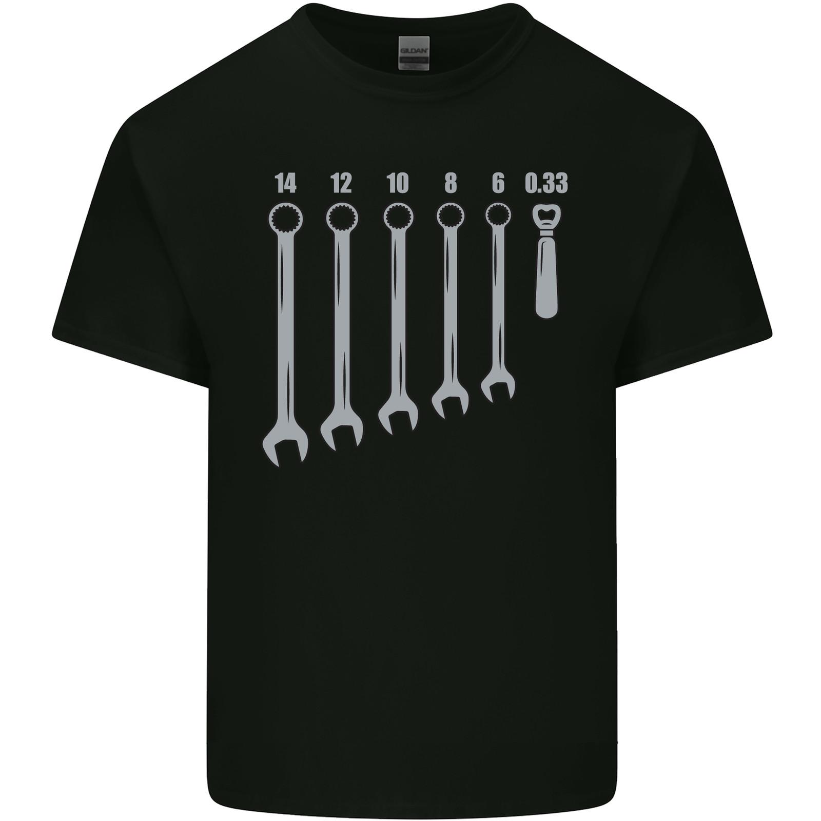 Beer Spanners Funny Mechanic Alcohol DIY Mens Light Cotton T-Shirt 4XL
